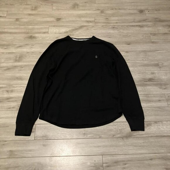 y2k black volcom thick long sleeve thermal - Picture 1 of 6